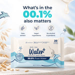 Water+ 99.9% Pure Water Premium Wipes (20 Wipes)